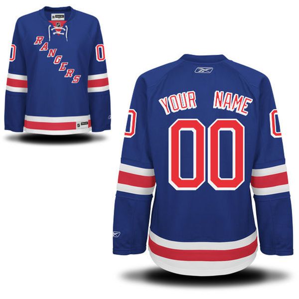 Reebok New York Rangers Women Premier Home Custom NHL Jersey - Blue